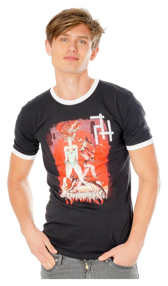 Gotham City Sirens Camiseta Crossword Black Ringer Talla XXL