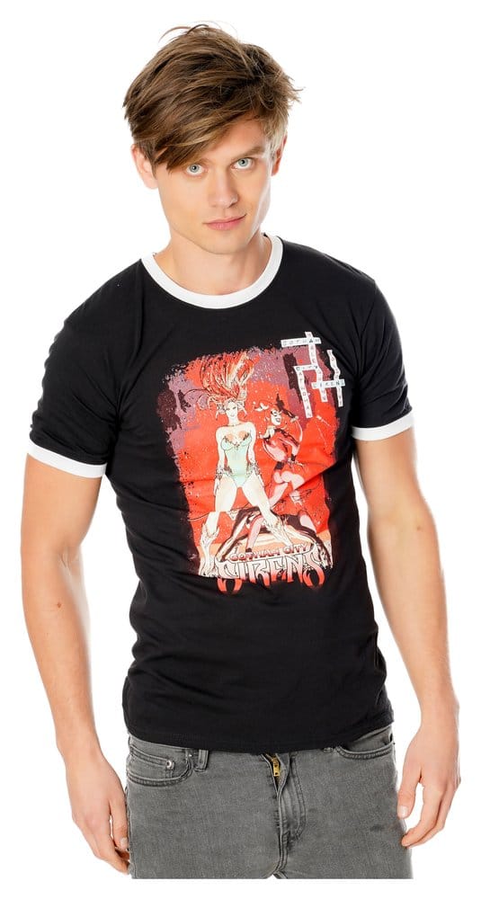 Gotham City Sirens Camiseta Crossword Black Ringer Talla XL