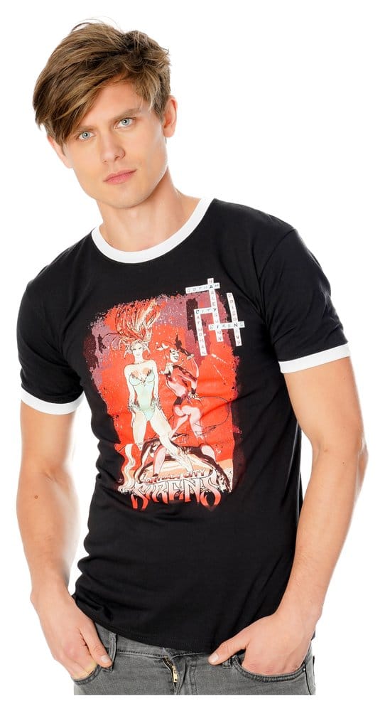 Gotham City Sirens Camiseta Crossword Black Ringer Talla XL