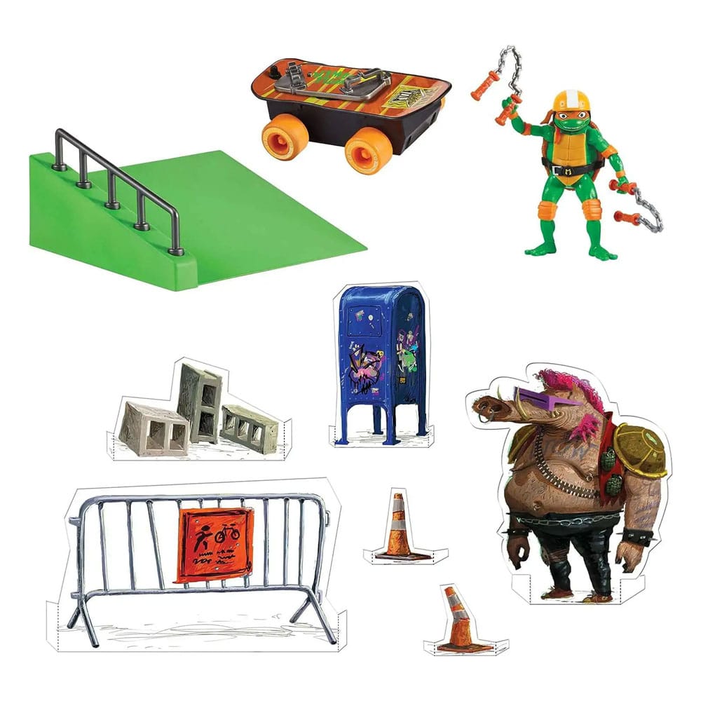 Teenage Mutant Ninja Turtles: Mutant Mayhem Build N' Shred Skatepark Surtido (8)