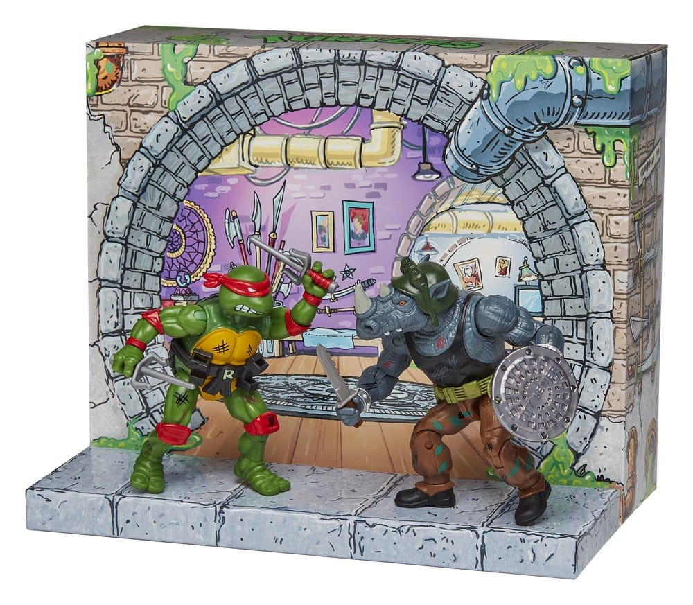 Las Tortugas Ninja: Remastered Figuras Raphael vs. Rocksteady Frikytopia