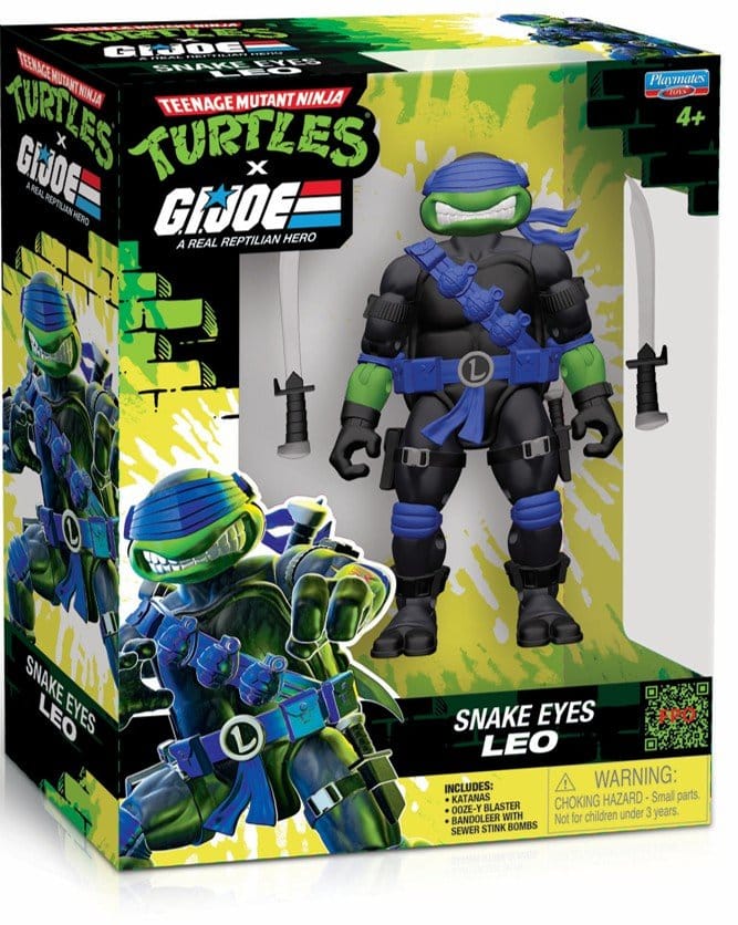 Tortugas Ninja x G.I. Joe Crossover Classics Figura Leonardo x Snake Eyes 12 cm