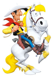 Lucky Luke Resin Estatua Lucky Luke en Jolly Jumper encabritado 25 cm