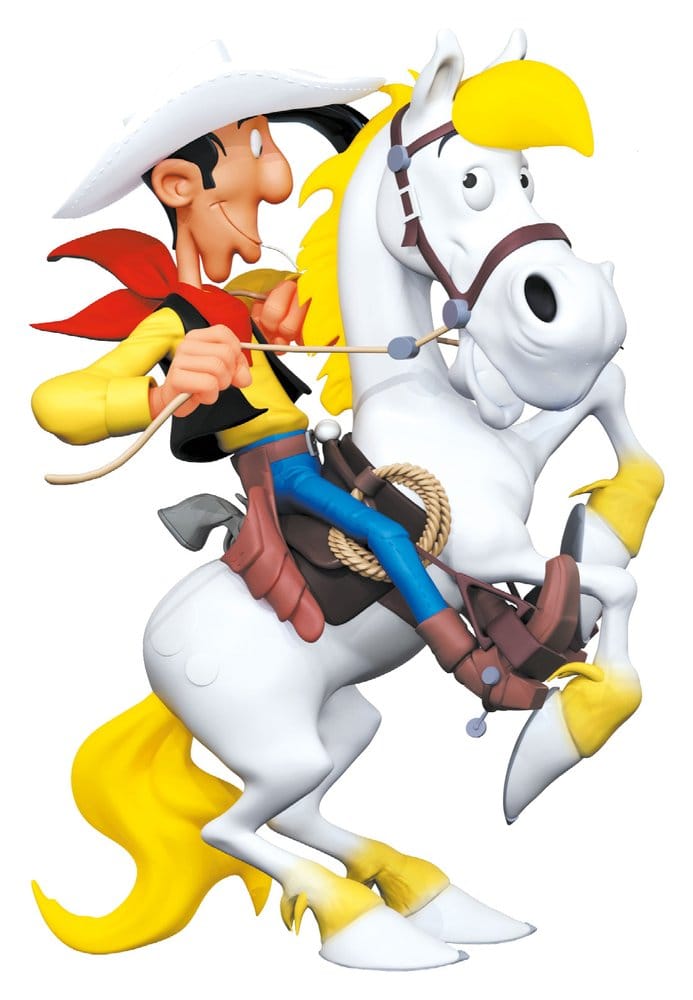 Lucky Luke Resin Estatua Lucky Luke en Jolly Jumper encabritado 25 cm Frikytopia