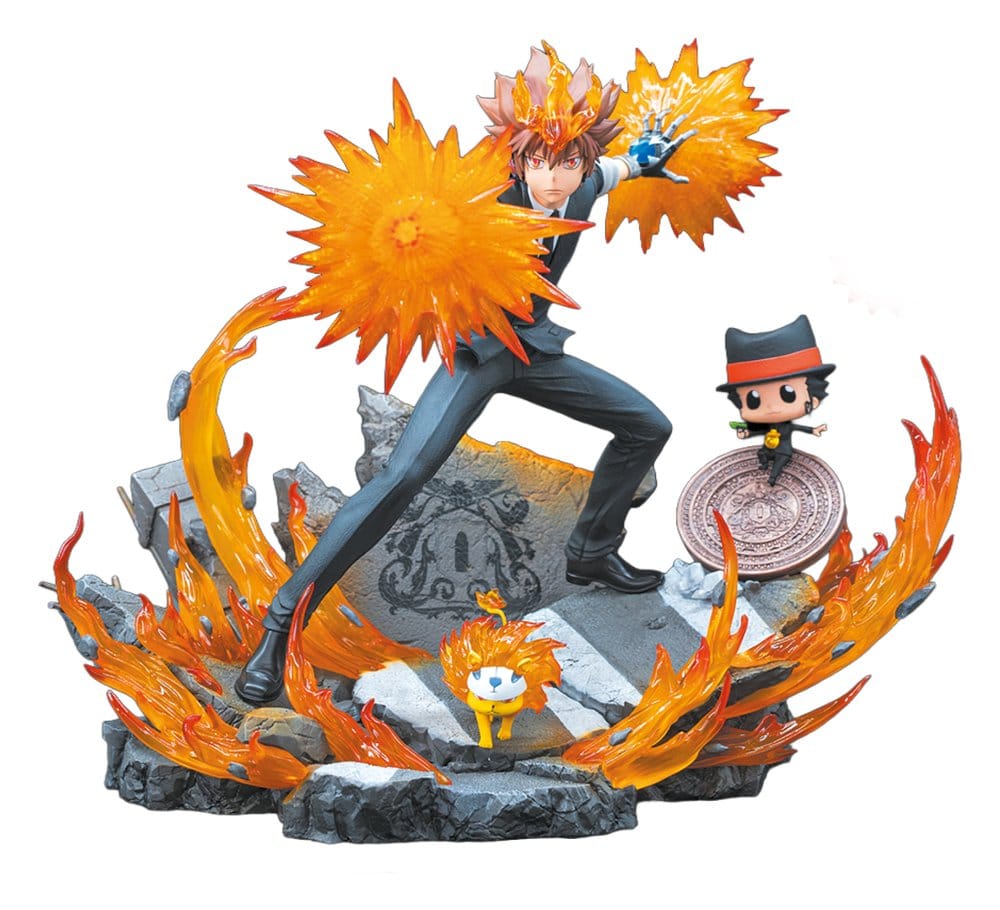 Reborn Resin Estatua 1/6 Tsuna, Reborn & Natsu 37 cm Frikytopia