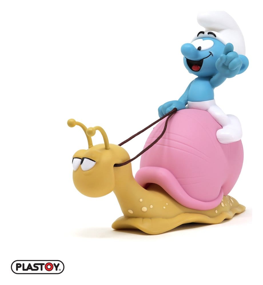 Los Pitufos: Hucha Smurf on a Snail's Back 19 cm