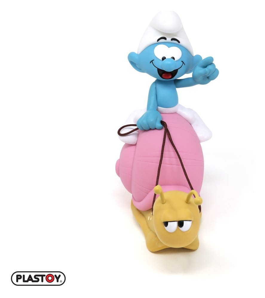Los Pitufos: Hucha Smurf on a Snail's Back 19 cm