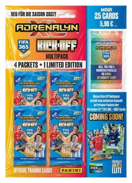 FIFA 365 Adrenalyn XL 2027 Trading Cards Kick-Off Multipack *Edición Alemán*