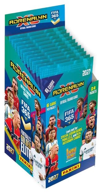 FIFA 365 Adrenalyn XL 2027 Trading Cards Flow Pack Display (24) Frikytopia
