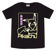 Pokémon Camiseta Pikachu Neon Black 12-13 Years
