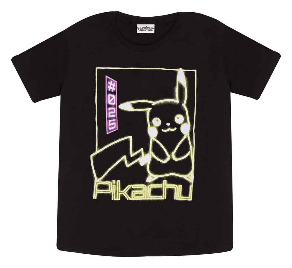 Pokémon Camiseta Pikachu Neon Black 12-13 Years Frikytopia