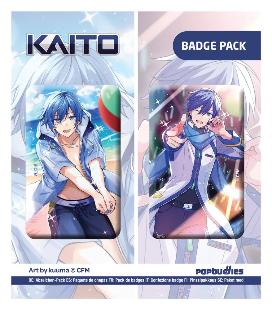 Vocaloid Pack de 2 Chapas Kaito (Art by kuuma) Frikytopia