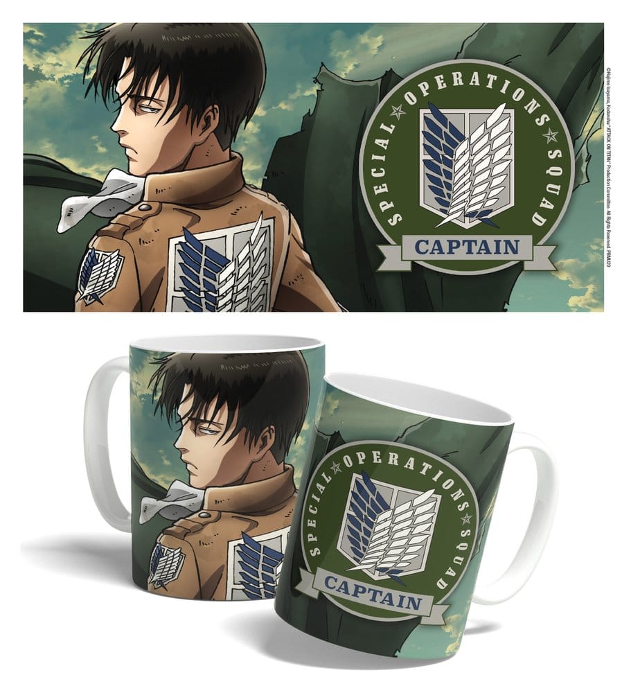 Attack on Titan Taza Levi Squad Captain 325 ml