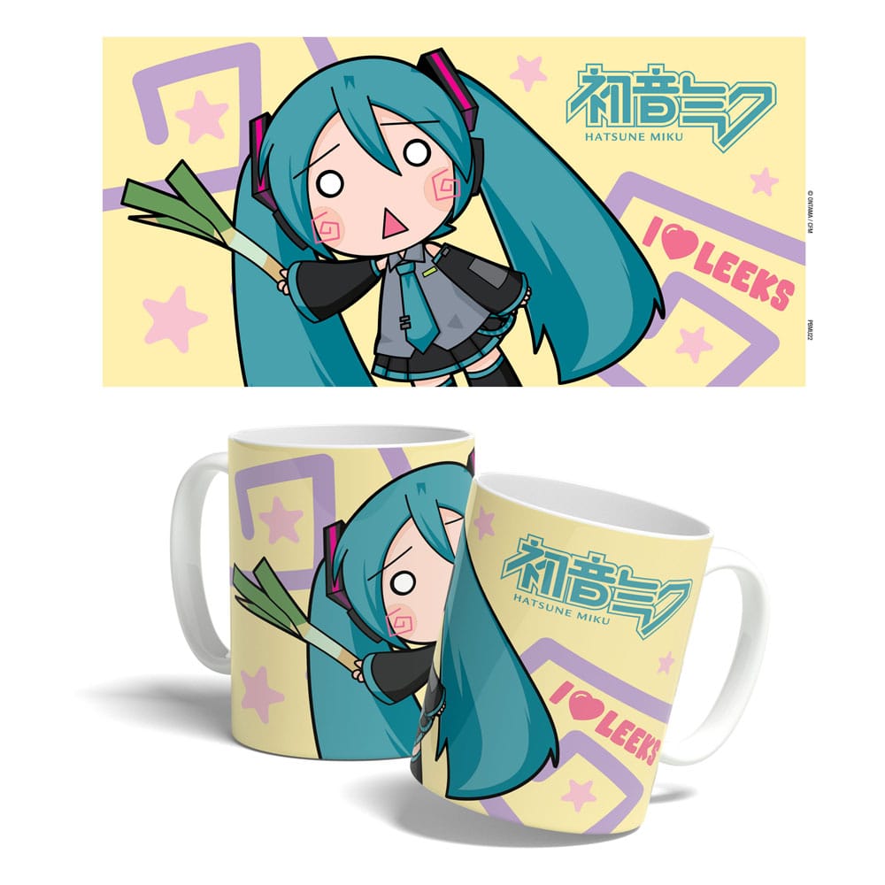 Hatsune Miku Taza Miku Chibi Leek Girl 325 ml Frikytopia