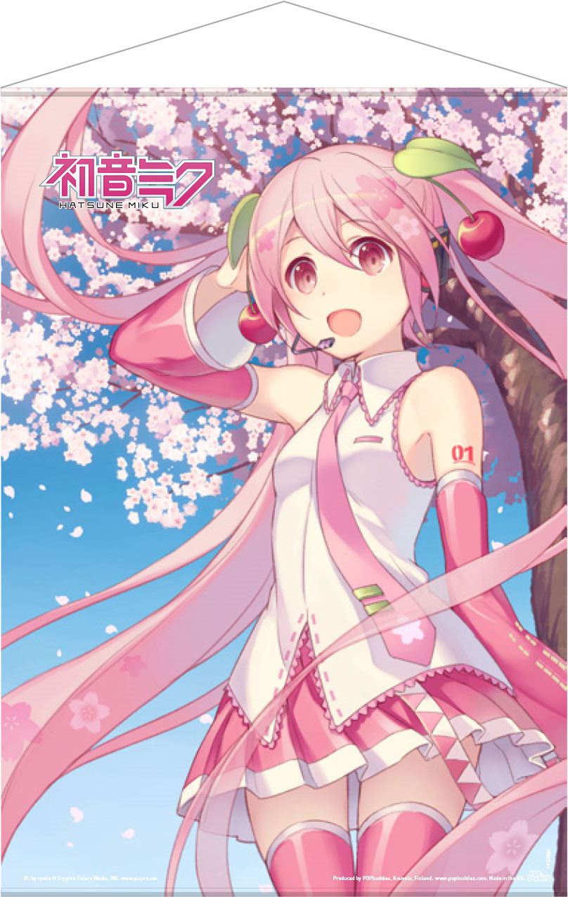 Hatsune Miku Póster Tela Cherry Blossom 50 x 70 cm Frikytopia