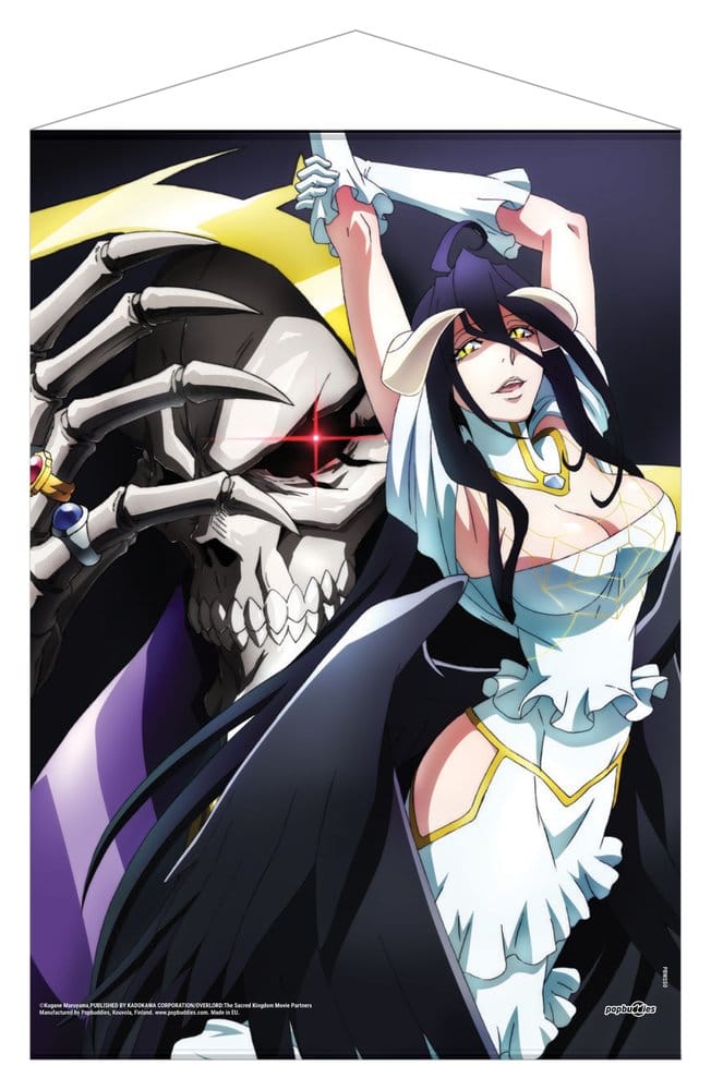 Overlord Póster Tela Ainz Ooal Gown & Albedo 50 x 70 cm