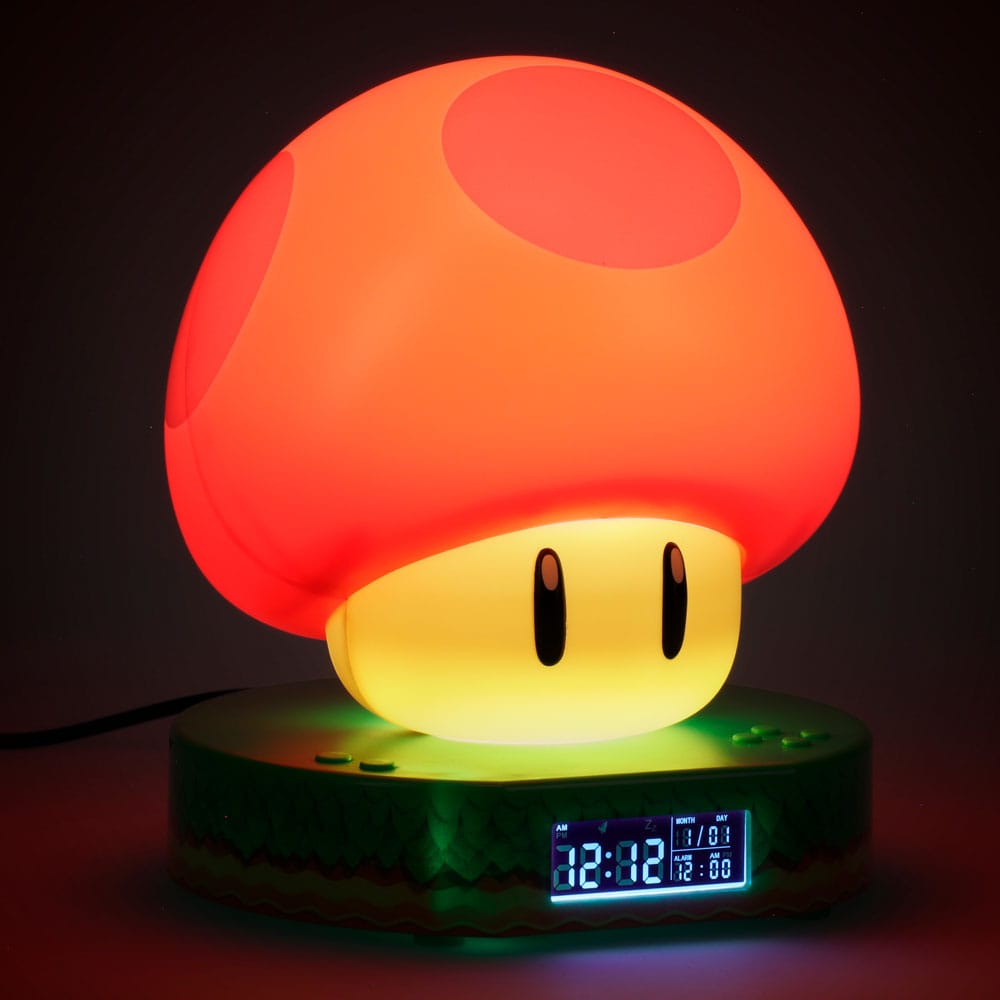 Super Mario despertador con luz Super Mushroom
