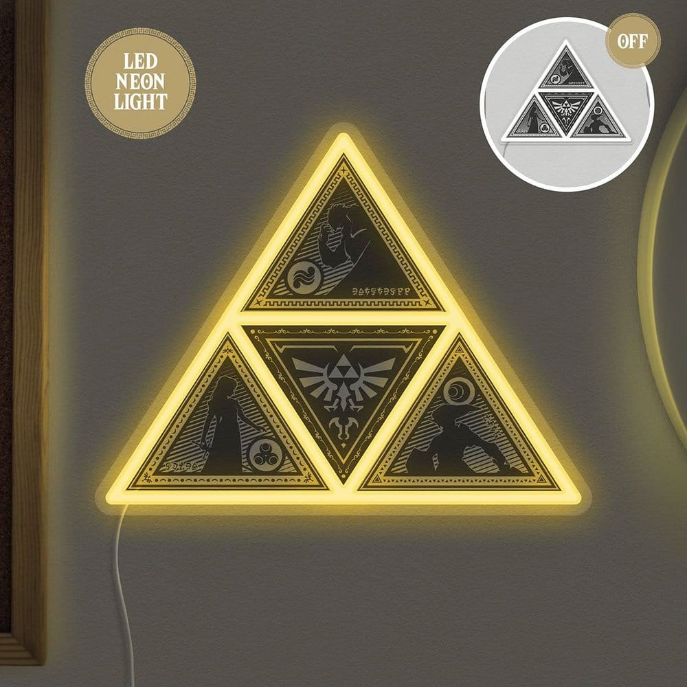 The Legend of Zelda Lámpara de Pared Triforce 22 x 25 cm