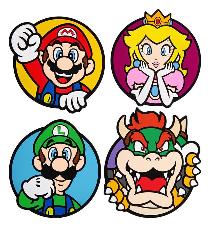 Super Mario Pack de 4 Posavasos Frikytopia