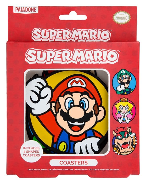 Super Mario Pack de 4 Posavasos