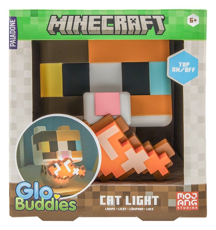 Minecraft Lámpara GloBuddies Cat 15 cm Frikytopia