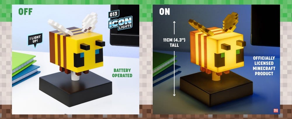 Minecraft Icon Lámpara Bee 11 cm