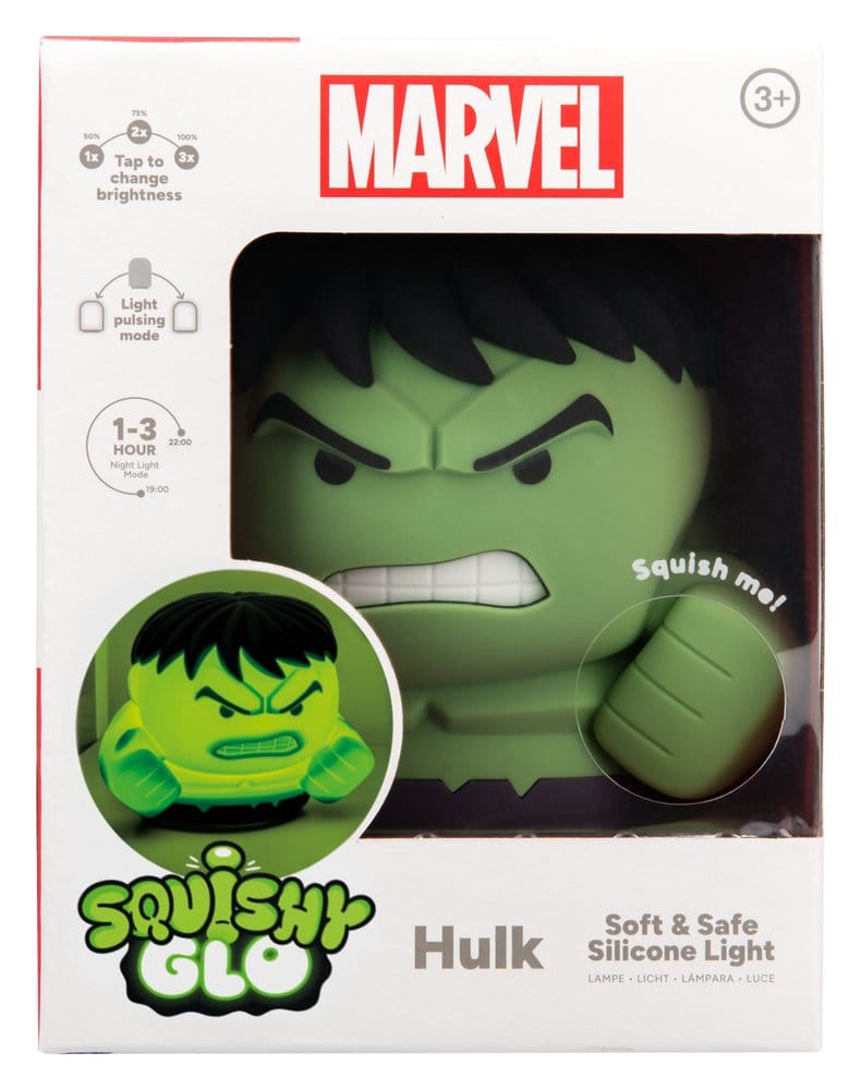 Marvel Universe SquishyGlo Lámpara Hulk Rechargeable 15 cm Frikytopia