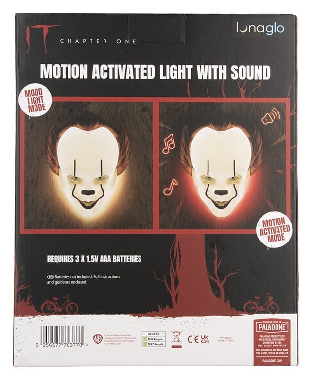 It Lámpara Pennywise Mask Motion Sensor 25 cm