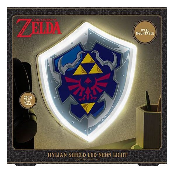 The Legend of Zelda Lámpara de Pared Hylian Shield 27 x 23 cm Frikytopia