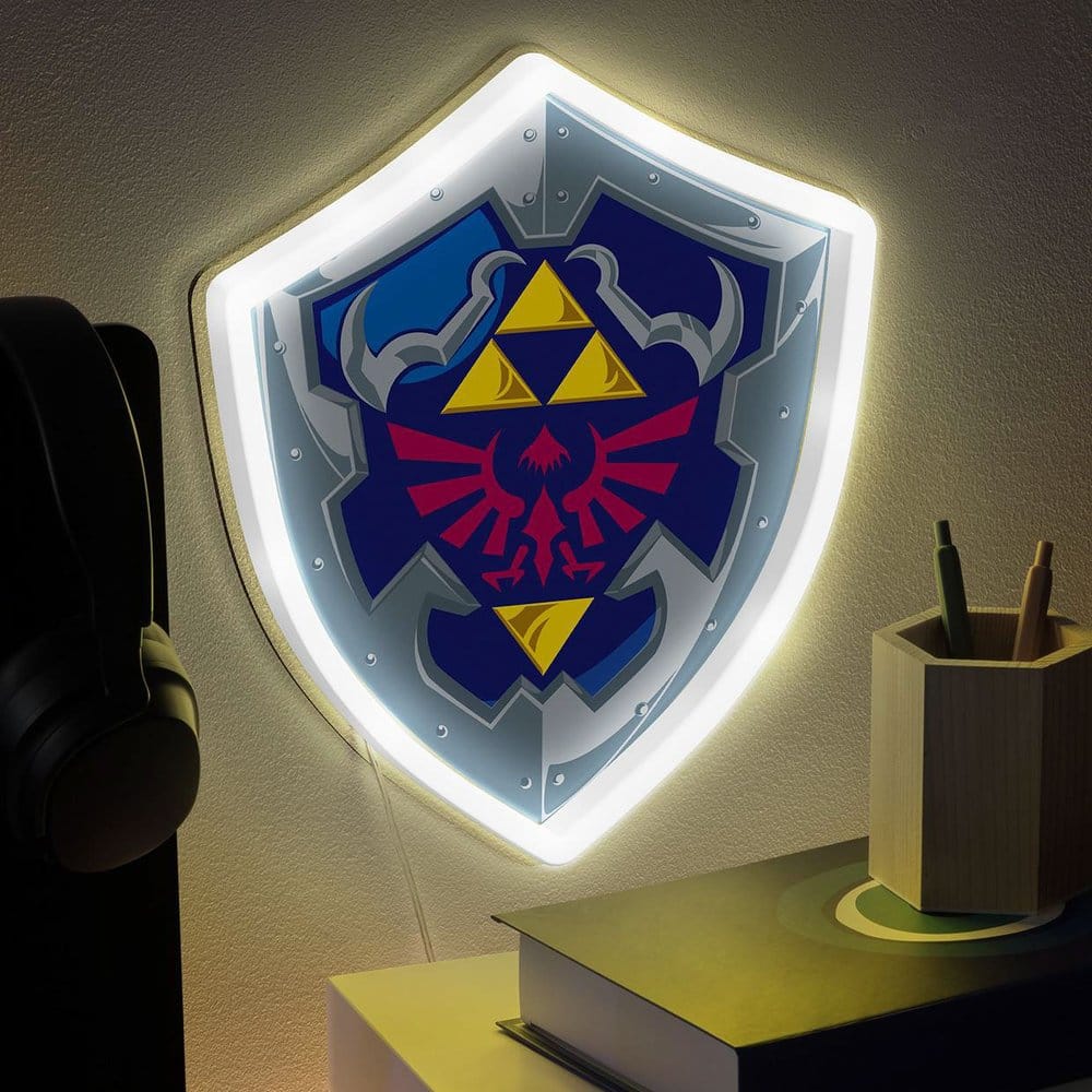 The Legend of Zelda Lámpara de Pared Hylian Shield 27 x 23 cm
