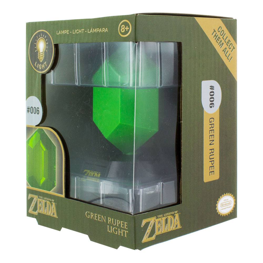 Legend of Zelda lámpara 3D Green Rupee 10 cm