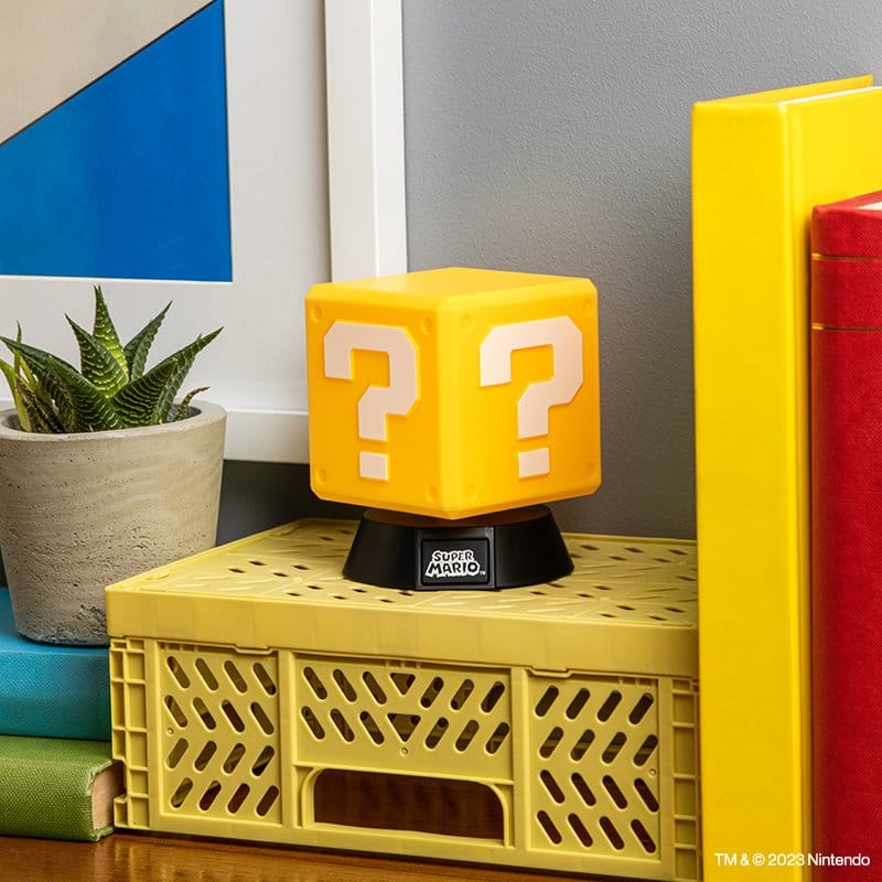 Lampara 3d paladone nintendo super mario question block