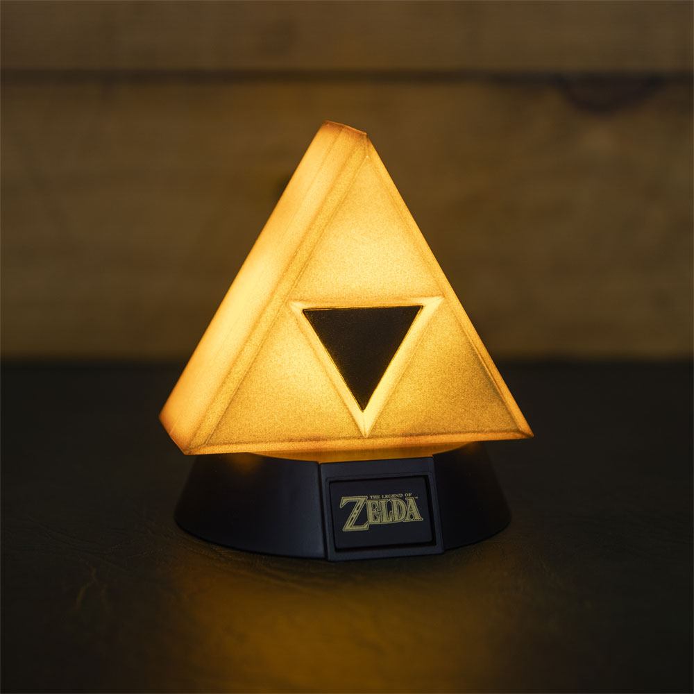 The Legend of Zelda Bros lámpara 3D Icon Gold Triforce 10 cm