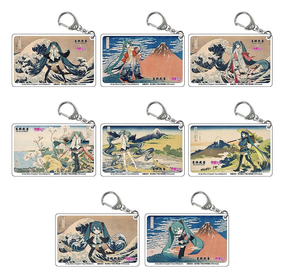 Katsushika Hokusai x Hatsune Miku Llaveros acrilico Cajas Sorpresas Surtido (8) Frikytopia