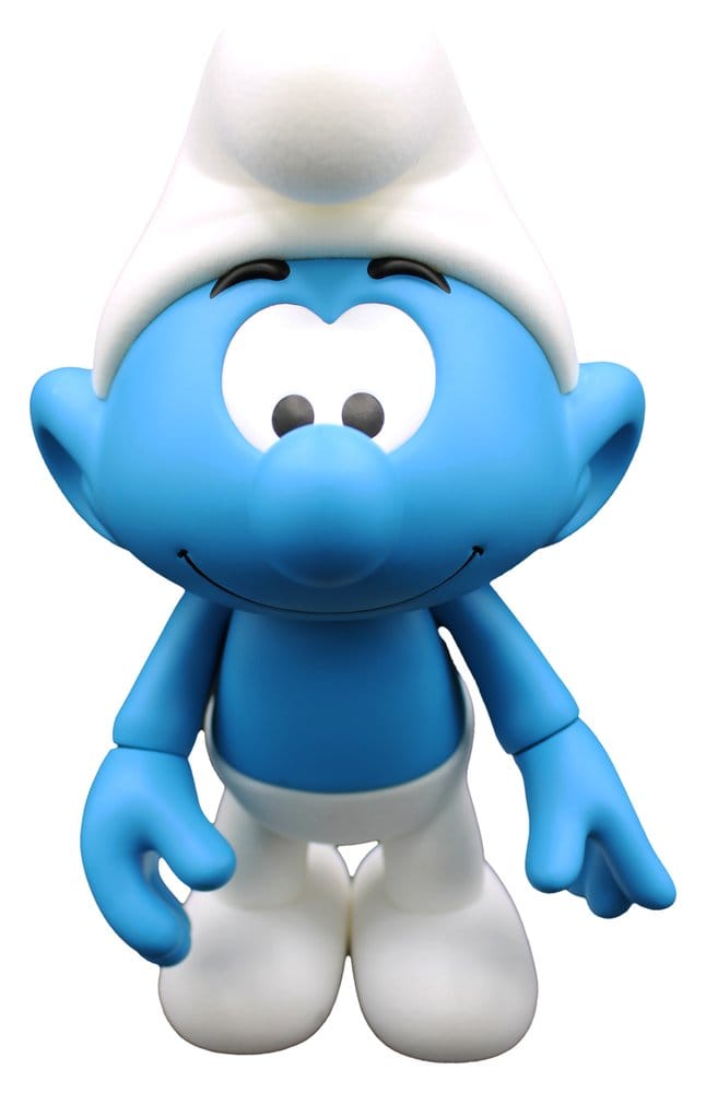 Los Pitufos Figura de Vinilo Pitufo Blanco y Azul - Flocked 19 cm Frikytopia