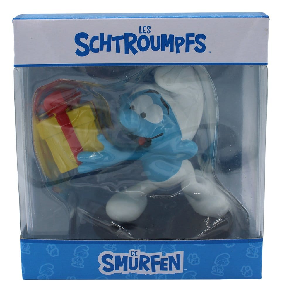 SMURFS JOKEY WITH GIFT RESIN Figura