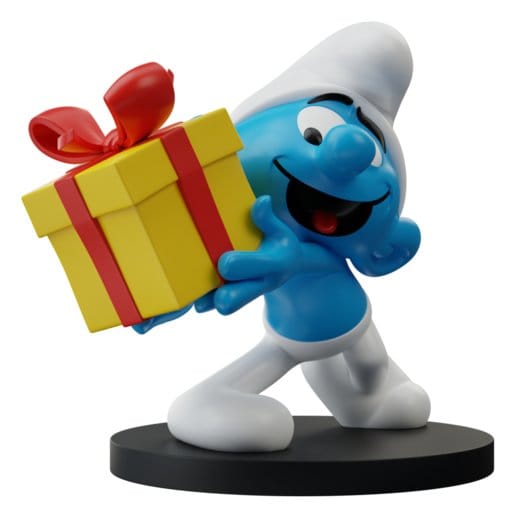 SMURFS JOKEY WITH GIFT RESIN Figura
