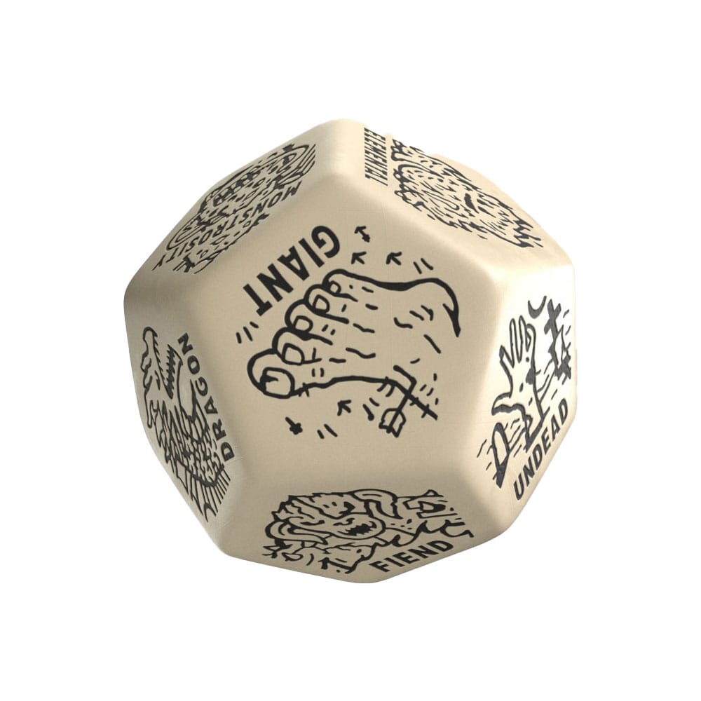 Viridian Jumbo dado Monster Generator Die D12 Beige