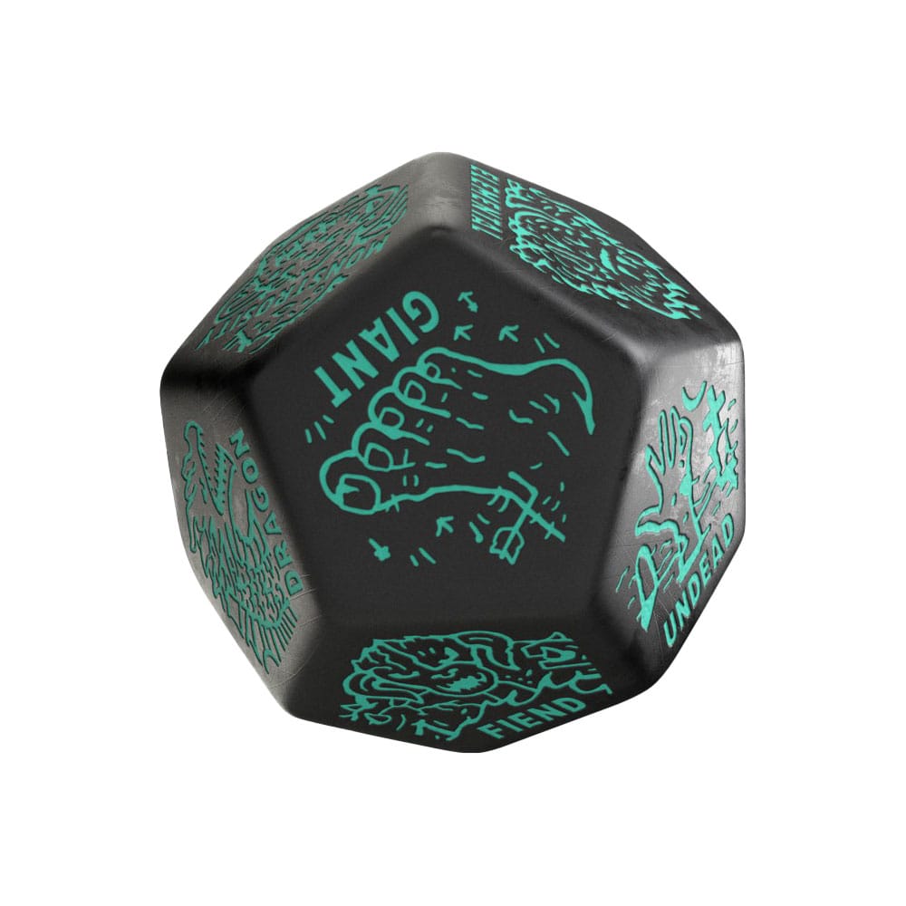 Viridian Jumbo dado Monster Generator Die D12 Negro Frikytopia