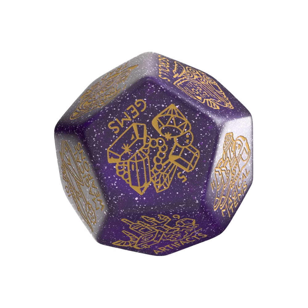 Viridian Jumbo dado Treasure Generator Die D12 Shimmering Purple