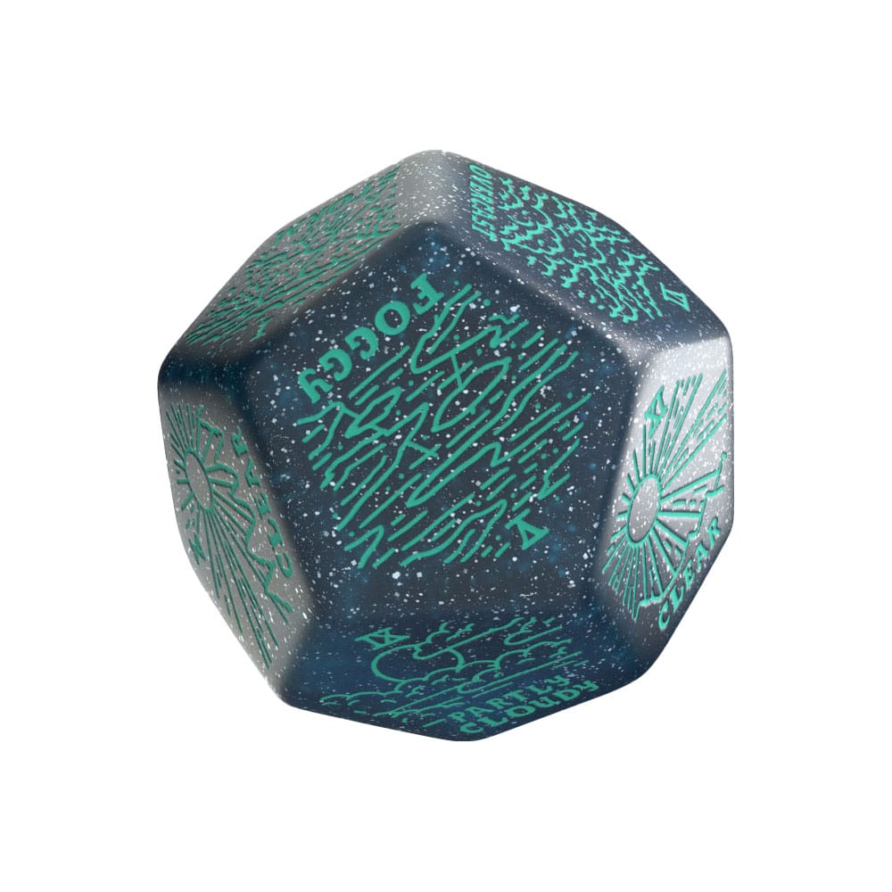 Viridian Jumbo dado Weather Generator Die D12 Turquesa Frikytopia