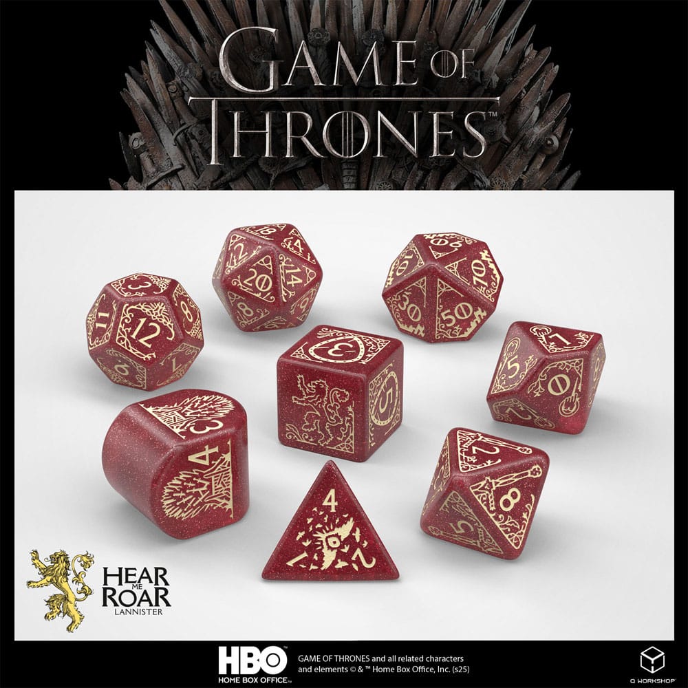 Juego de Tronos Pack de Dados Lannister (8)