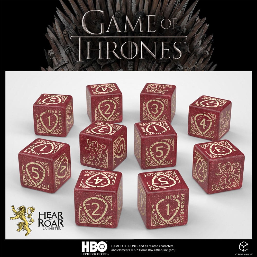 Juego de Tronos Pack de Dados Lannister 10xD6 (10) Frikytopia