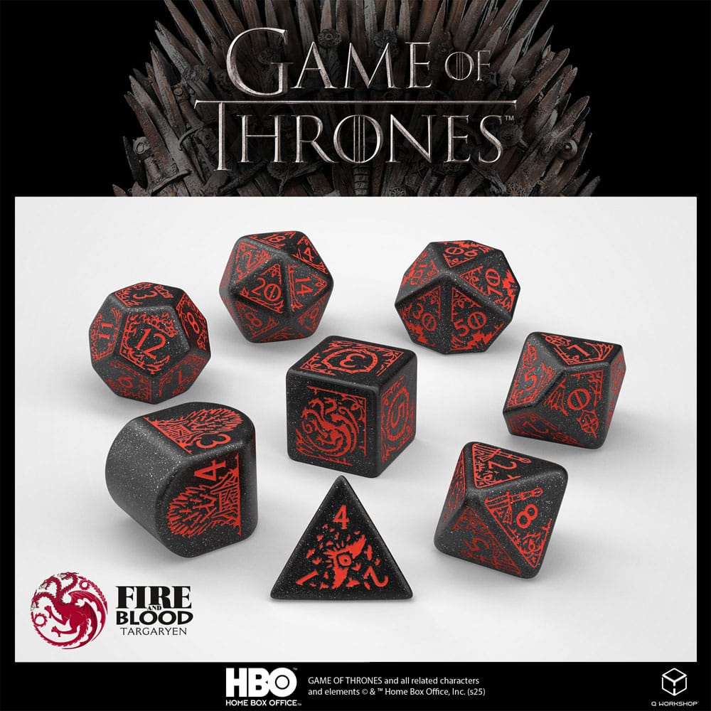 Juego de Tronos Pack de Dados Targaryen (8) Frikytopia