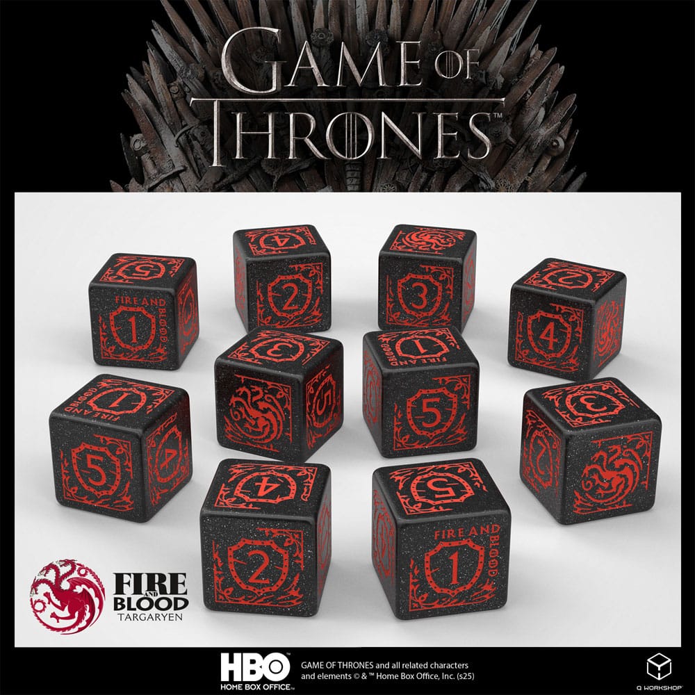 Juego de Tronos Pack de Dados Targaryen 10xD6 (10) Frikytopia