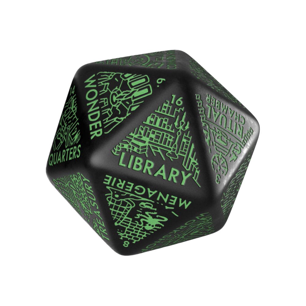 Viridian Jumbo dado Dungeon Room Generator D20 Negro Frikytopia