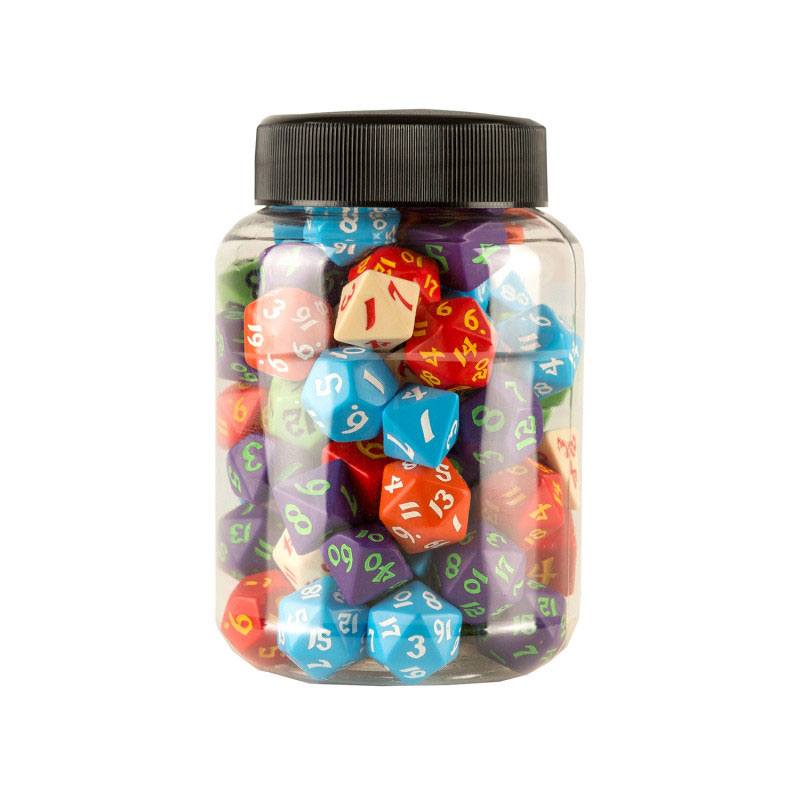Tarro redondo de dados de RPG clásicos (80) Frikytopia
