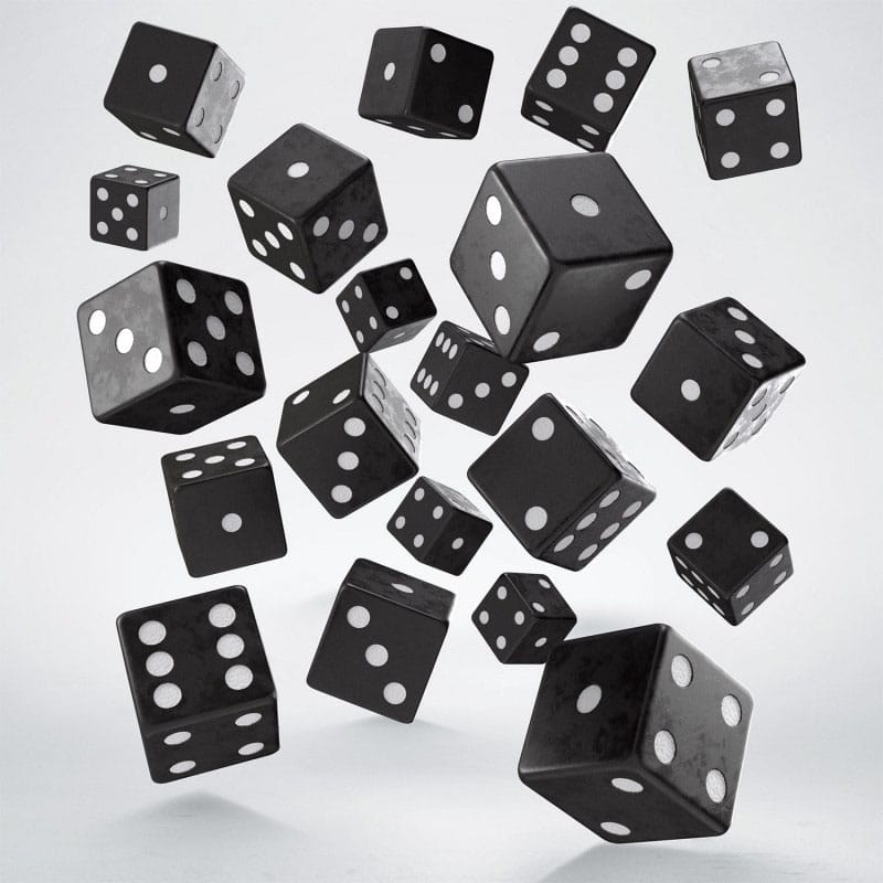 Q Workshop Pack de Dados Full Pack D6 Negro (20)