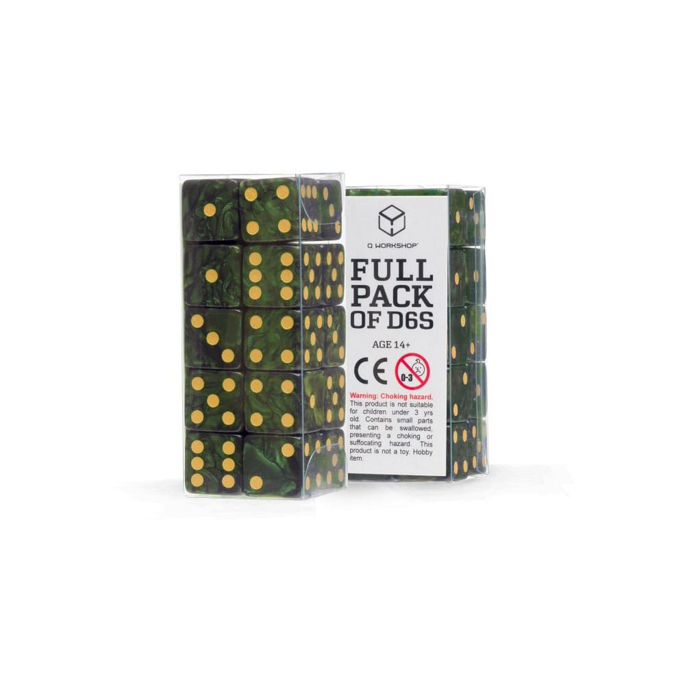 Q Workshop Pack de Dados Full Pack D6 Verde (20)