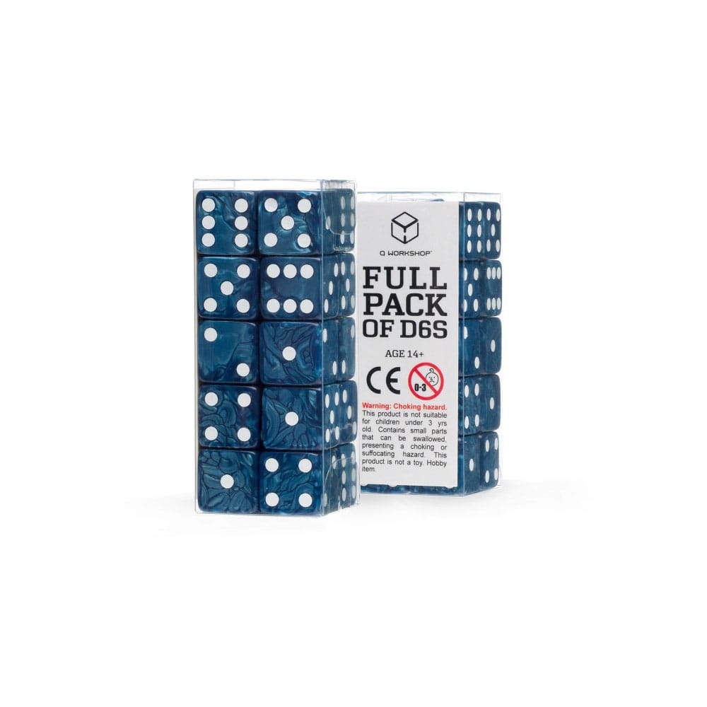 Q Workshop Pack de Dados Full Pack D6 Cobalto (20) Frikytopia
